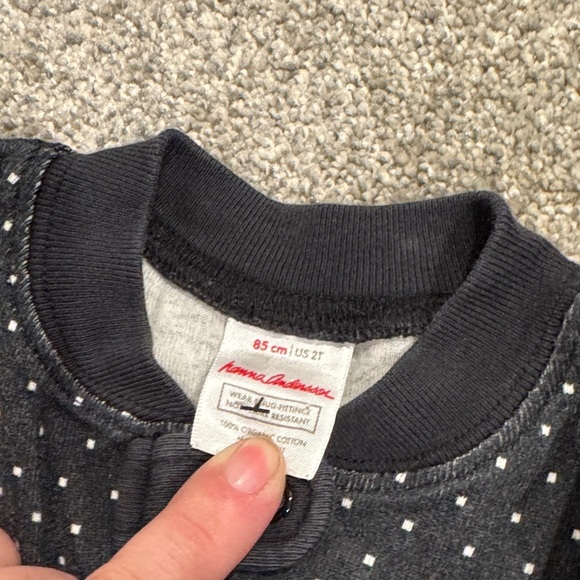 Hanna Andersson Nordic Pattern Black Footie Pajamas for Christmas - Picture 2 of 2